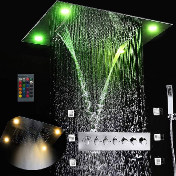 Waterfall & Rainfall LED Shower